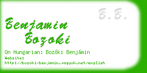 benjamin bozoki business card